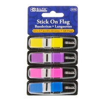 Load image into Gallery viewer, BAZIC Neon Color Coding Flags w/ Dispenser (4/Pack) (Product of USA)
