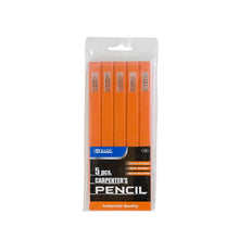 Load image into Gallery viewer, BAZIC Carpenter&#39;s Pencil (5/Pack) (Product of USA)
