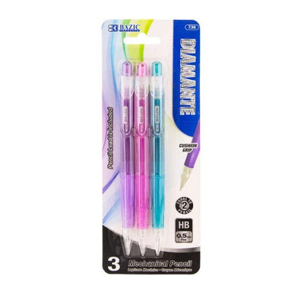 BAZIC Diamante 0.5 mm Mechanical Pencil w/ Grip (Product Of USA)