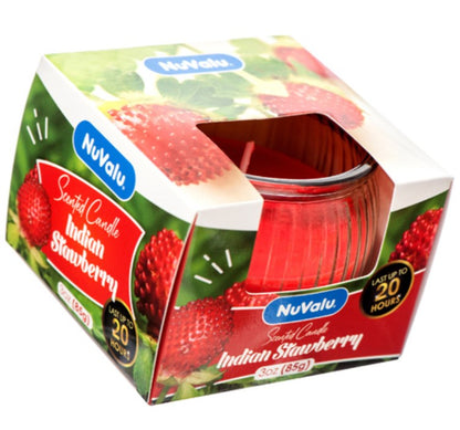NUVALU - Glass Jar Candle Indian Strawberry