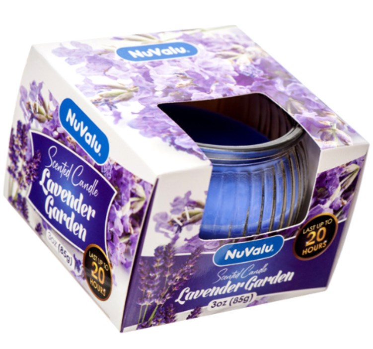 NUVALU - Glass Jar Candle Lavender Garden