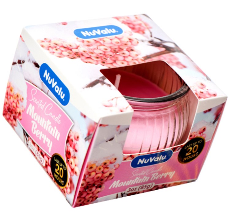 NUVALU - Glass Jar Candle Mountain Berry