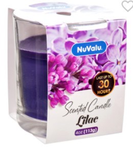 NUVALU - Glass Jar Candle Lilac 4 Oz