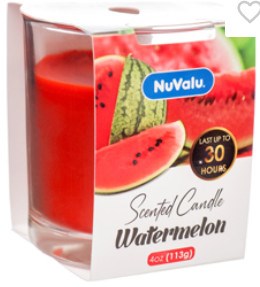 NUVALU - Glass Jar Candle Watermelon 4 Oz