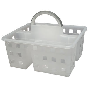 Tote Caddy w Grey Handle White