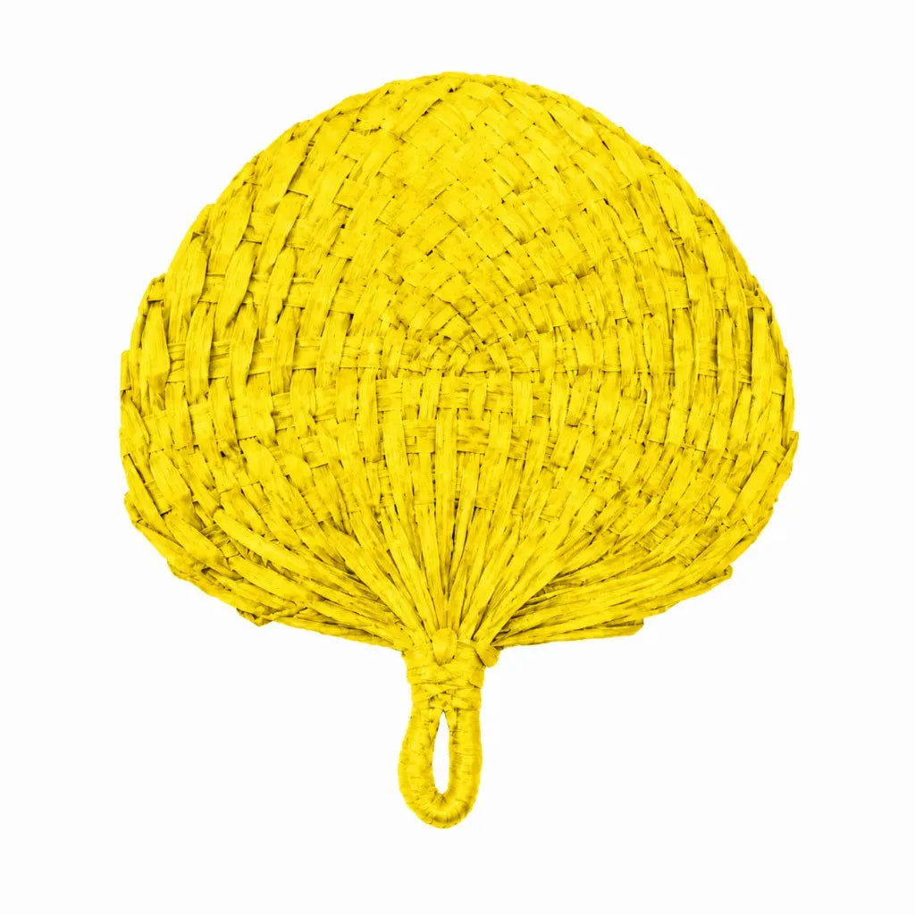 Palm Leaf Fan Coloured - Yellow