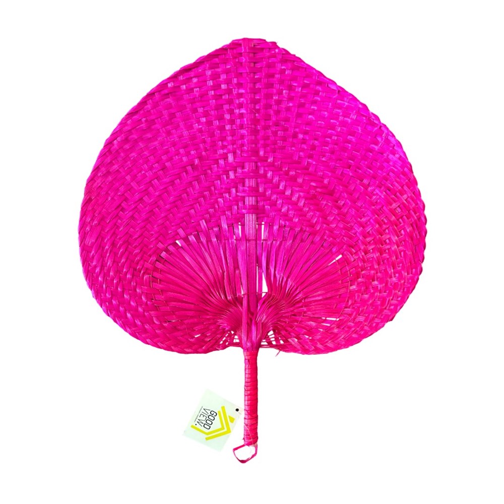 Bamboo Fan Coloured - Pink