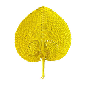 Bamboo Fan Coloured - Yellow