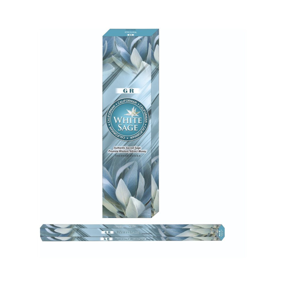 Incense Long Hexa 42cm - Californian White Sage (10Sticks)