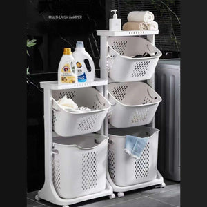 3 Tier Laundry trolley with removable basket