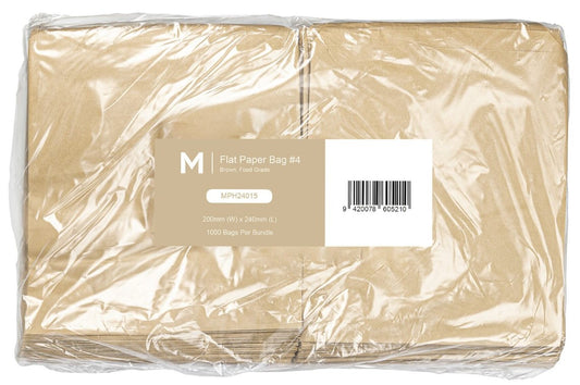 Paper Bag #4 - Brown, 200mm x 240mm, 40gsm (1000)