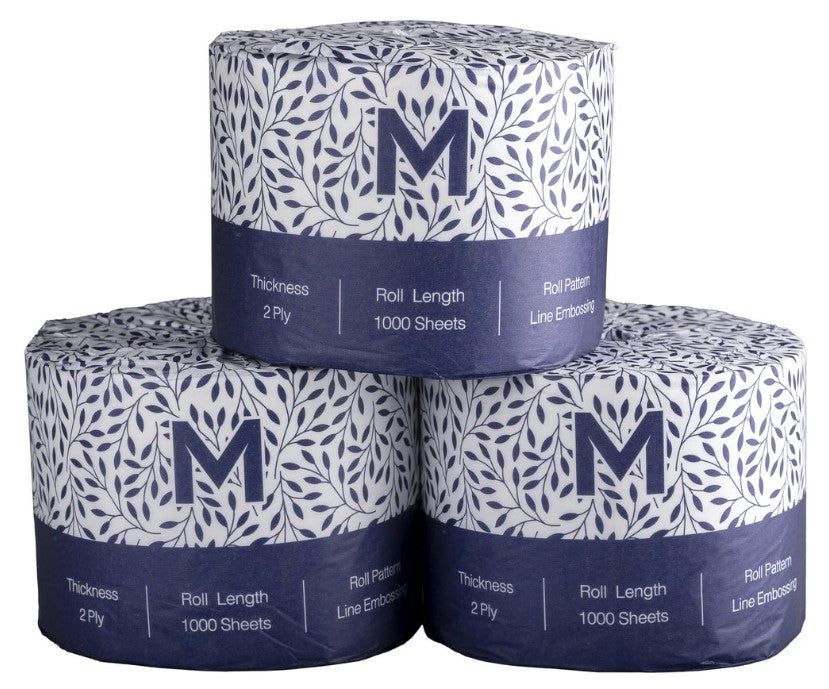 Wrapped Toilet Tissue Boxed - White, 2 Ply, 1000 Sheets, FSC Mix® (18) 