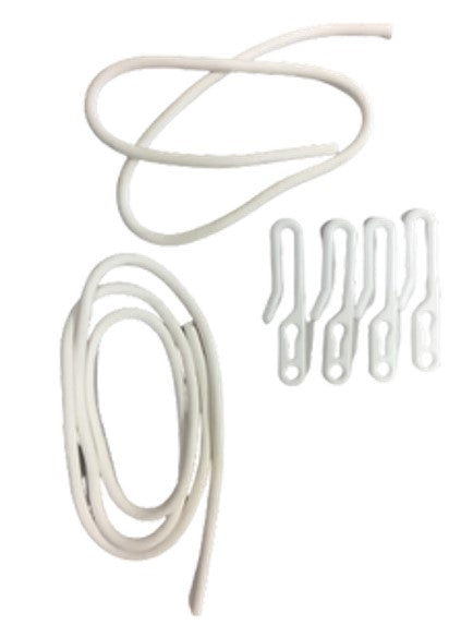 PVC Apron Waist Hooks - White, 450mm Length (1)
