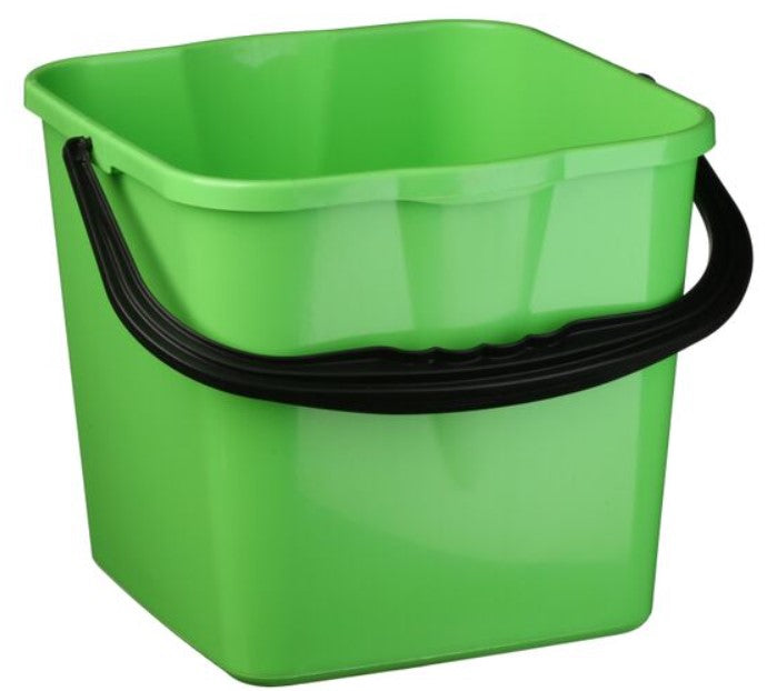 Square Bucket - Green, 12L Capacity (24)  