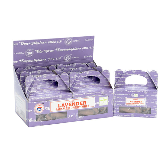 Satya Lavender Backflow Dhoop Cones – Pack of 6