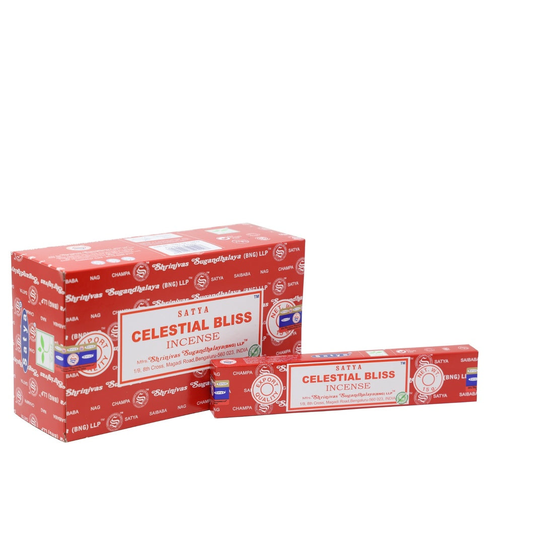 Satya Celestial Bliss Masala Incense 15g – Box of 12