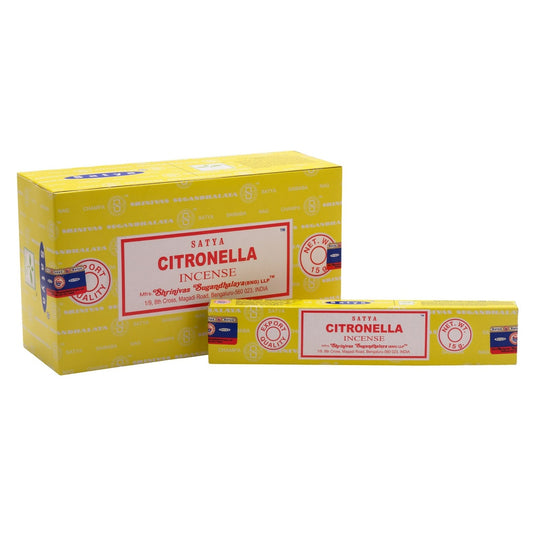 Satya Citronella Masala Incense 15g – Box of 12