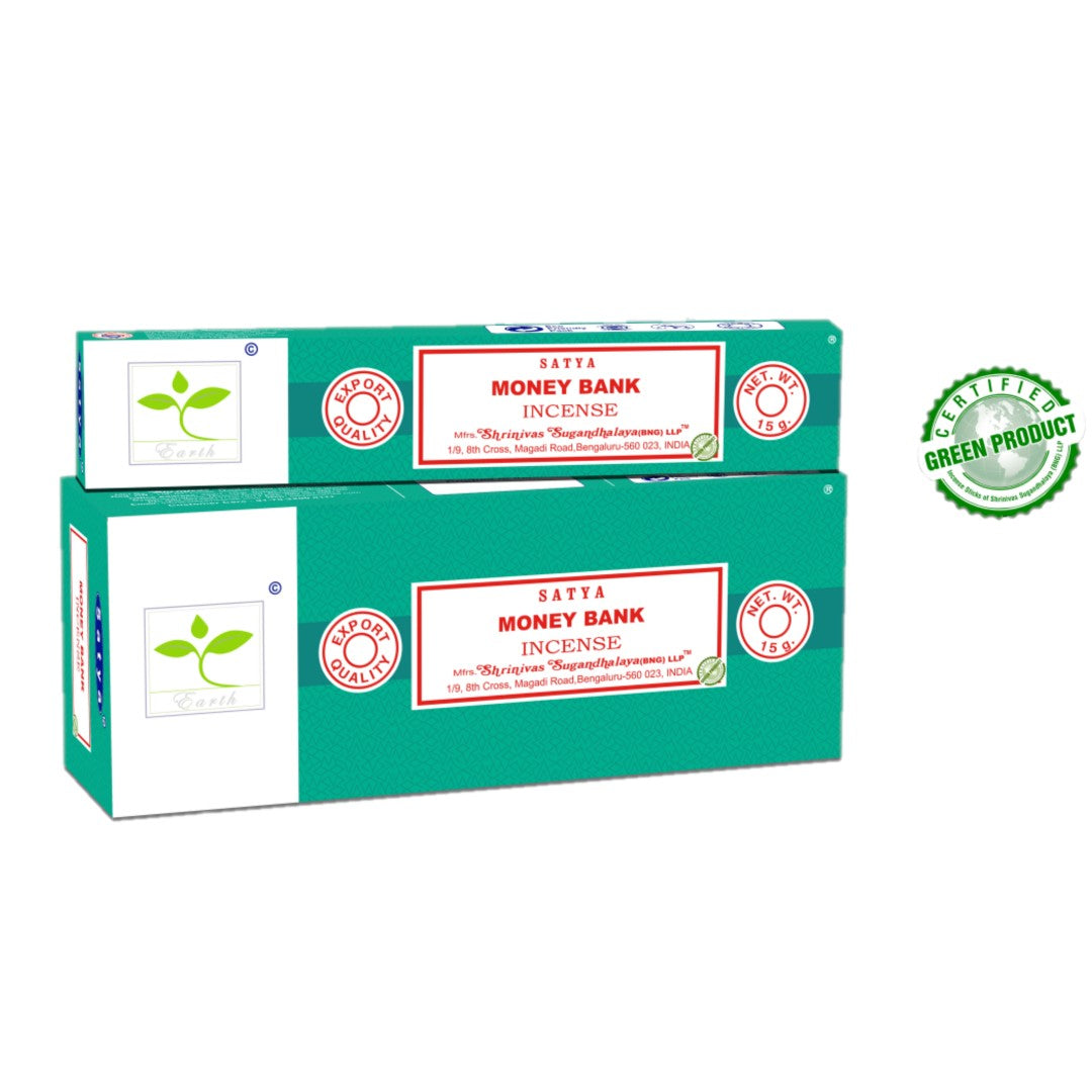 Satya Earth Series Money Bank Incense Sticks 15g – Pack of 6