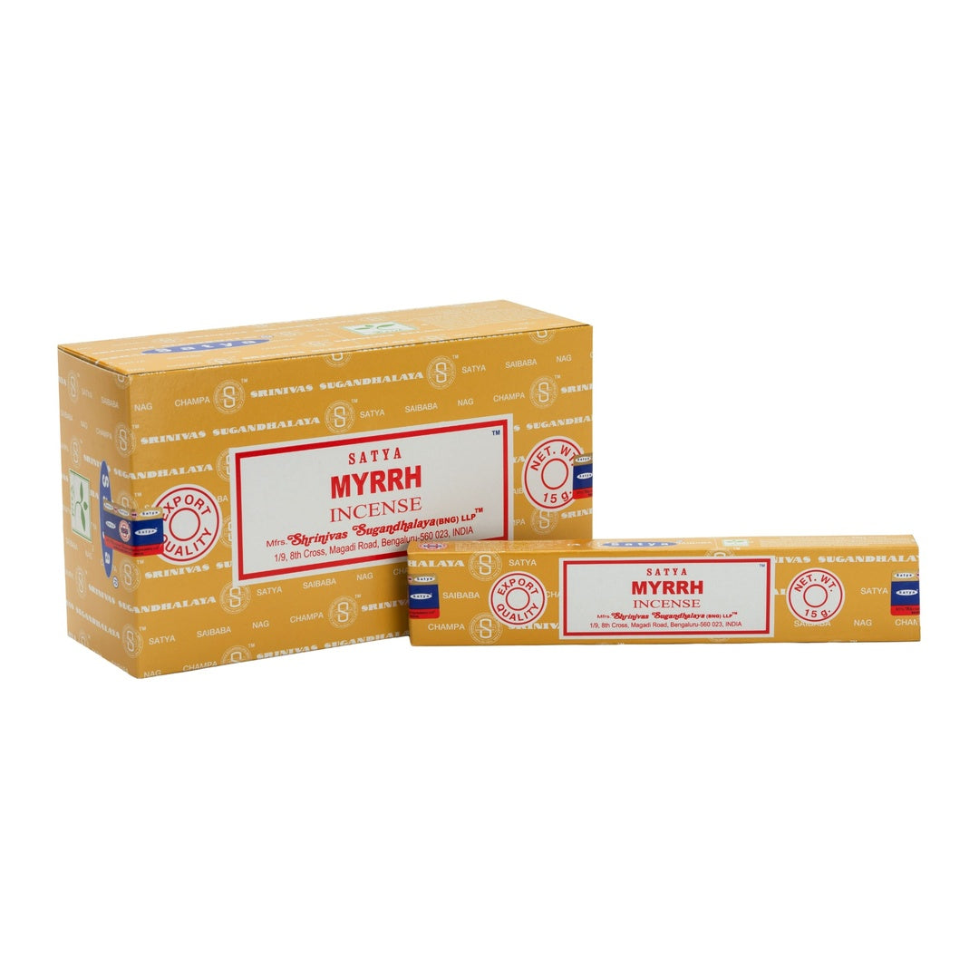 Satya Myrrh Masala Incense 15g – Box of 12
