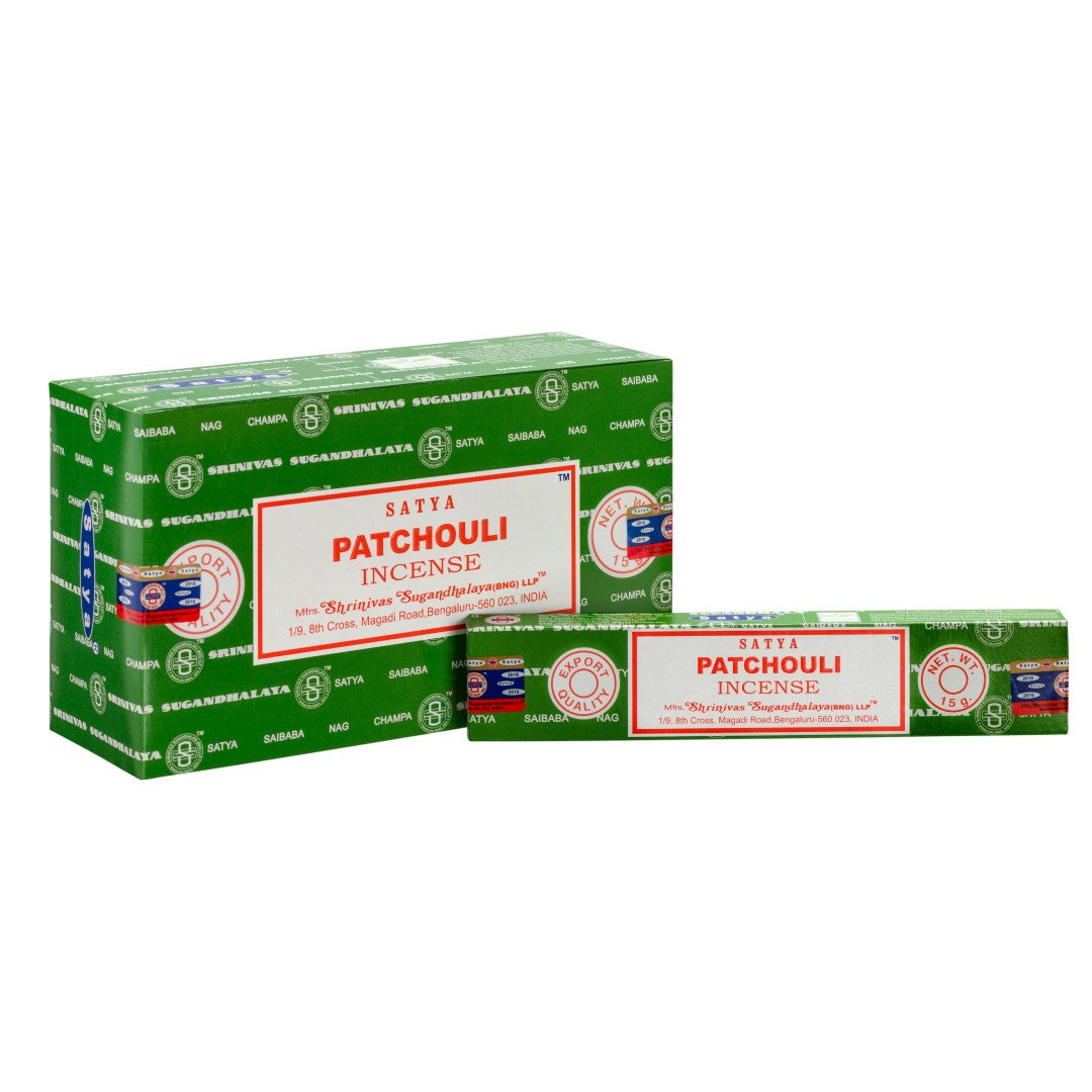 Satya Patchouli Masala Incense 15g – Box of 12