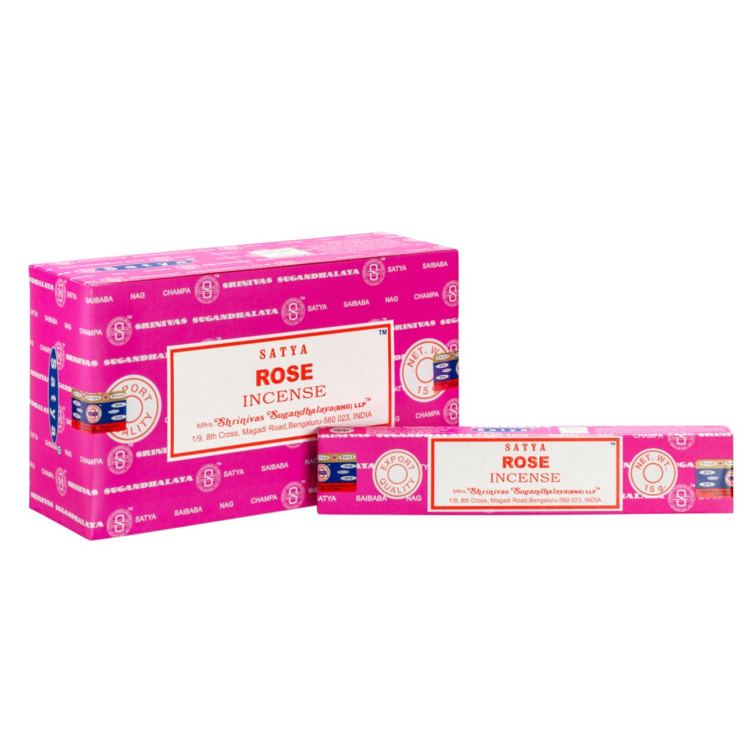 Satya Rose Masala Incense 15g – Box of 12