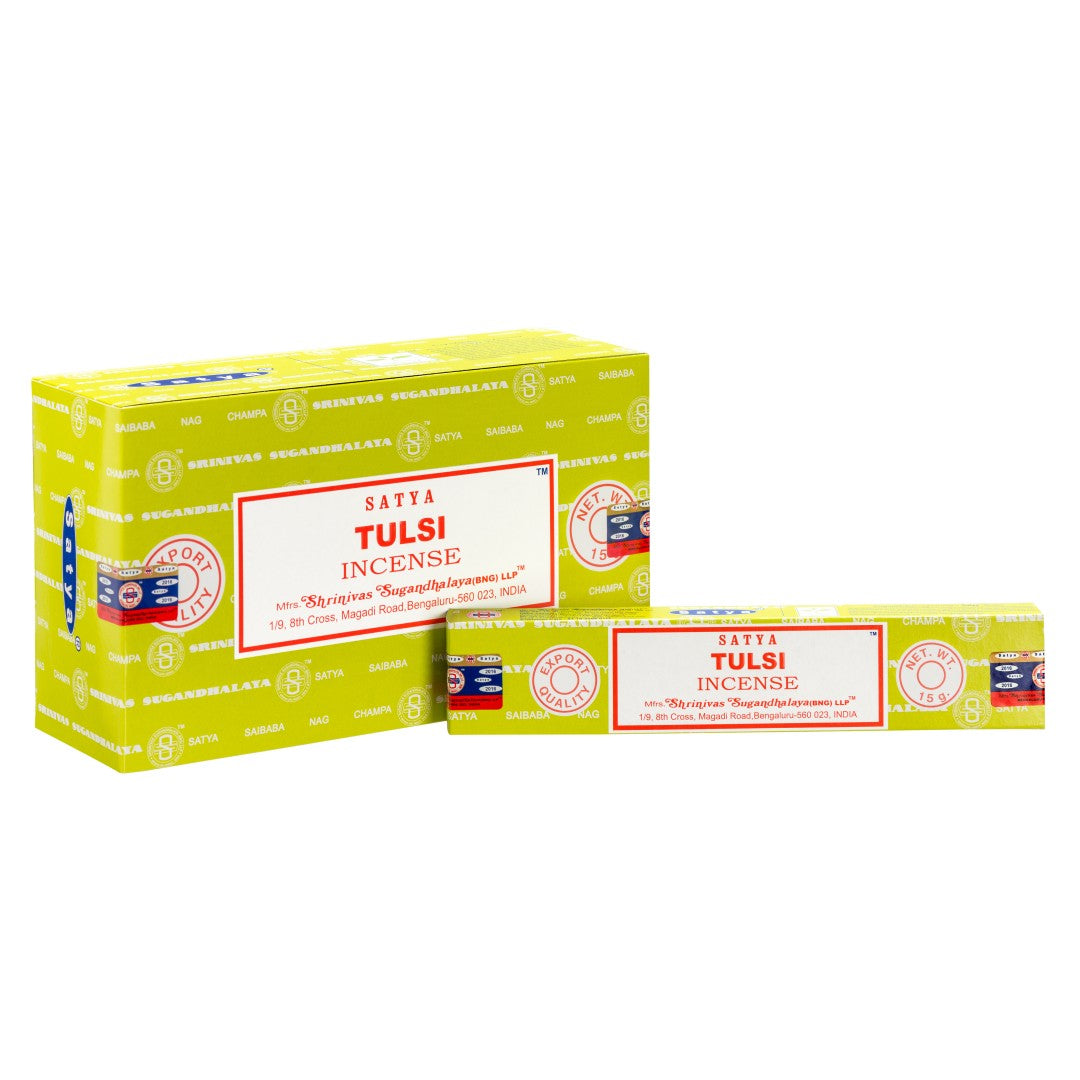 Satya Tulsi Masala Incense 15g – Box of 12