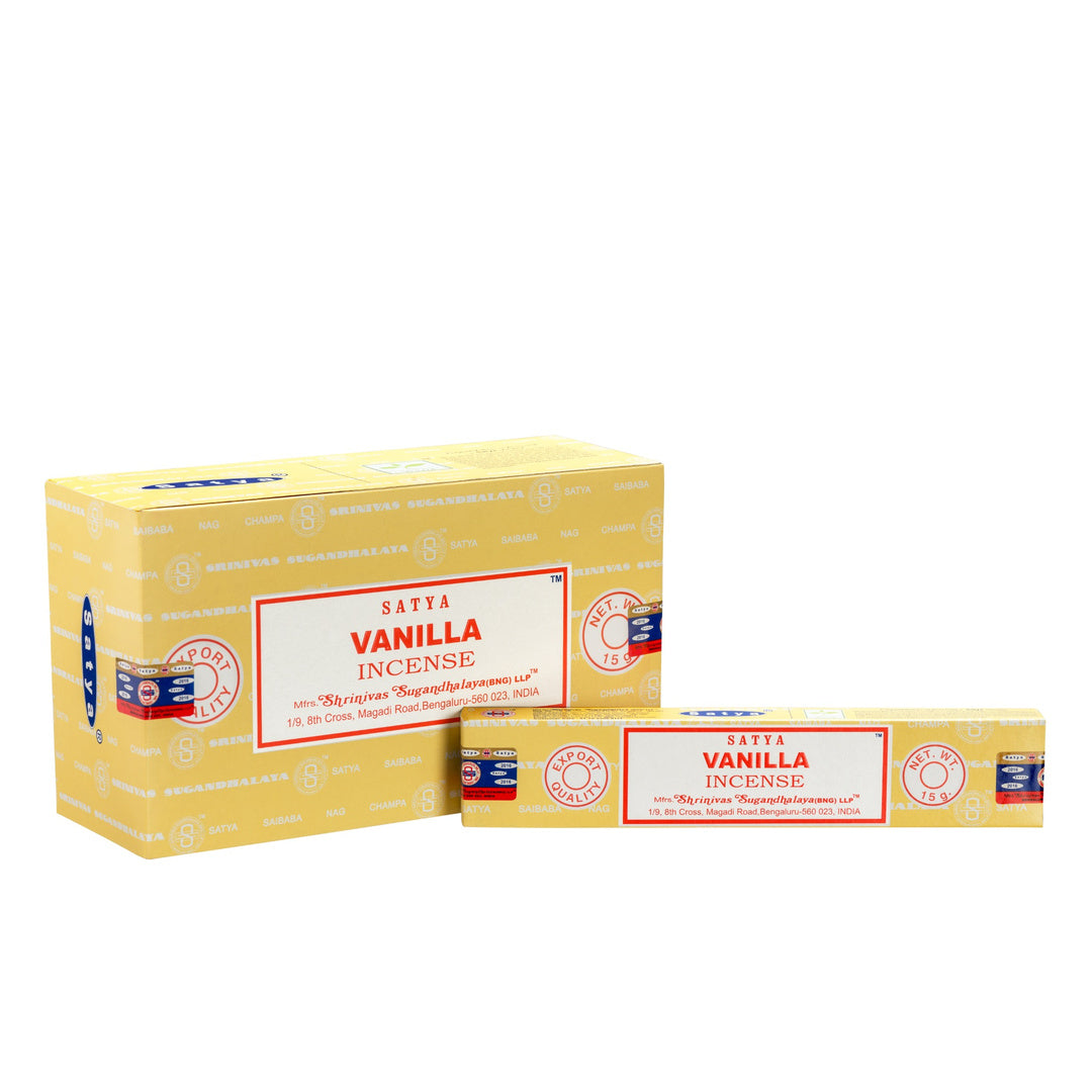 Satya Vanilla Masala Incense 15g – Box of 12