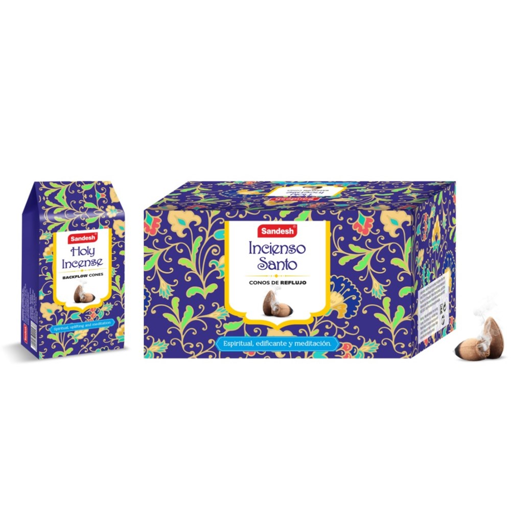 Sandesh Backflow Cones - Holy Incense (10 cones)