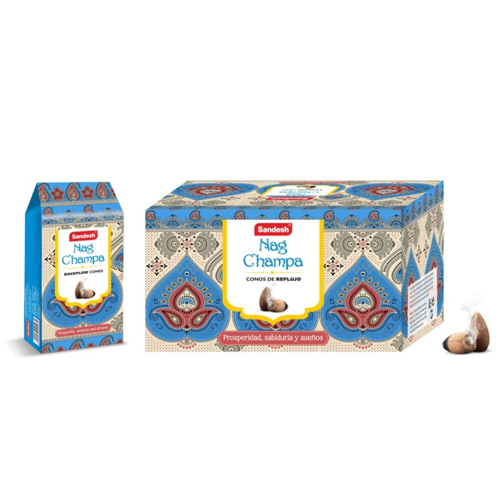 Sandesh Backflow Cones - Nag Champa (10 cones)