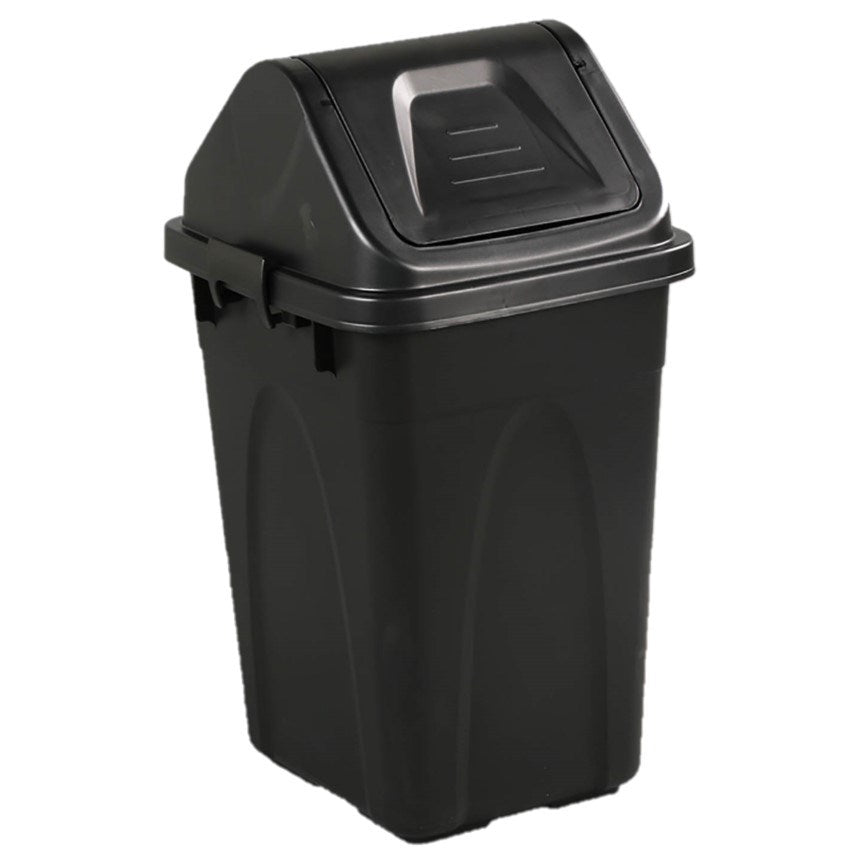 Outdoor Bin 45L with Swing Top - Black