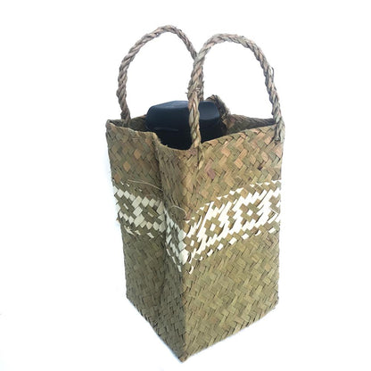 Flax/Seagrass Wine Bag Half Size