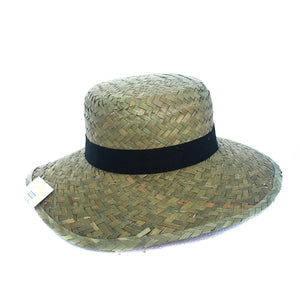 Flax/Seagrass Lady Hat 38cm W/Band Nral