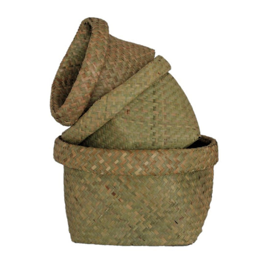 Flax/Seagrass Pot Palm Basket Natural 30cm