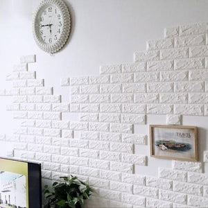 10mm Wall Tile Sticker Sheet - White