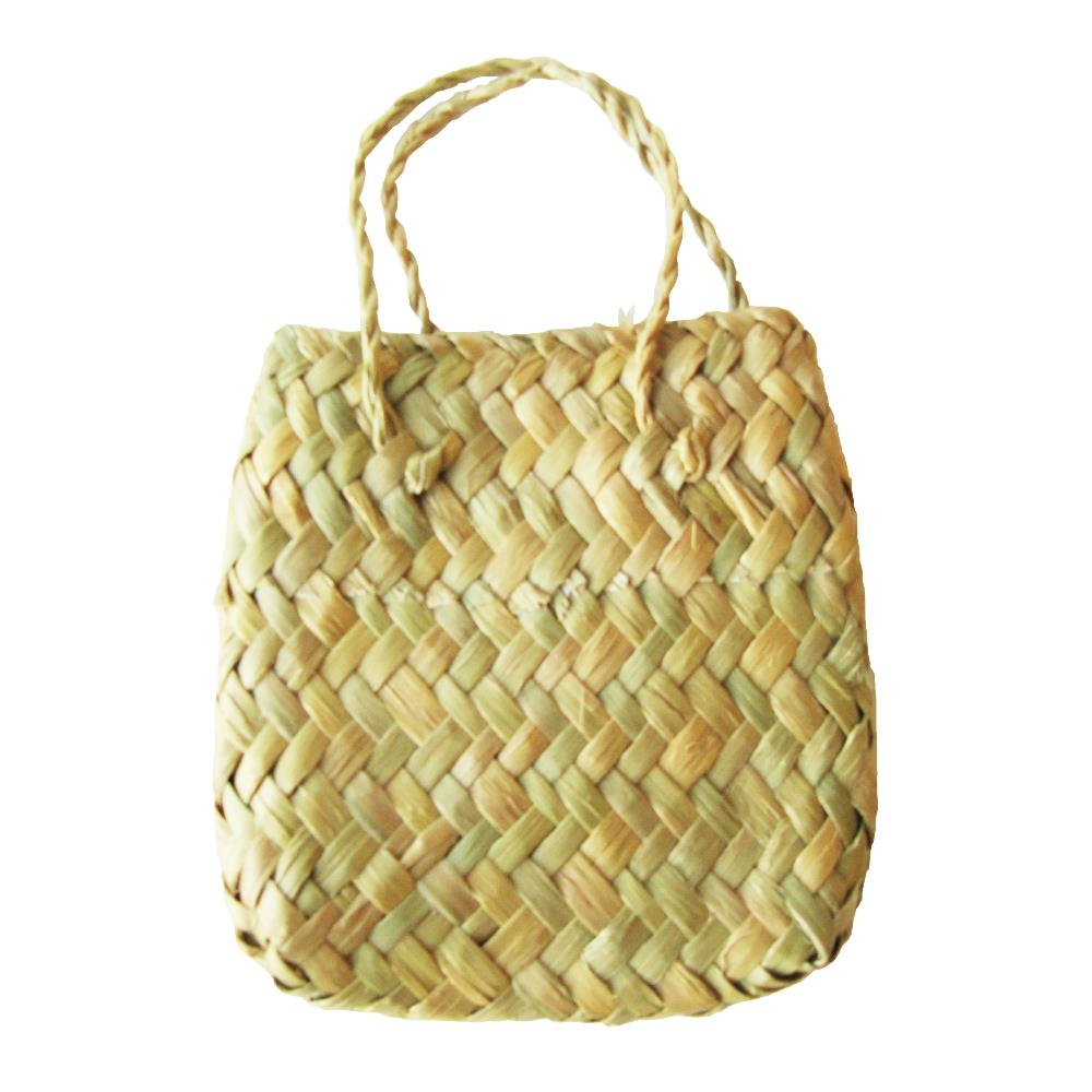 Flax/Seagrass Kete Bag 14x14cm