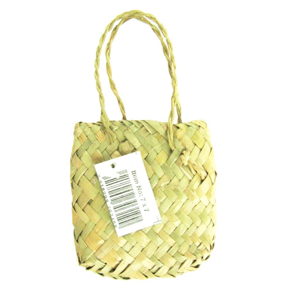 Flax/Seagrass Kete Bag 7x7cm