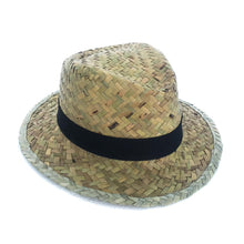 Load image into Gallery viewer, Flax/Seagrass Cowboy Hat with Black Band
