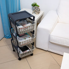 Load image into Gallery viewer, MODULA ITALIAN TROLLEY WITH WHEELS - TAUPE
