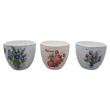 Load image into Gallery viewer, Ceramic Round Flower/Planter Pot - Flower
