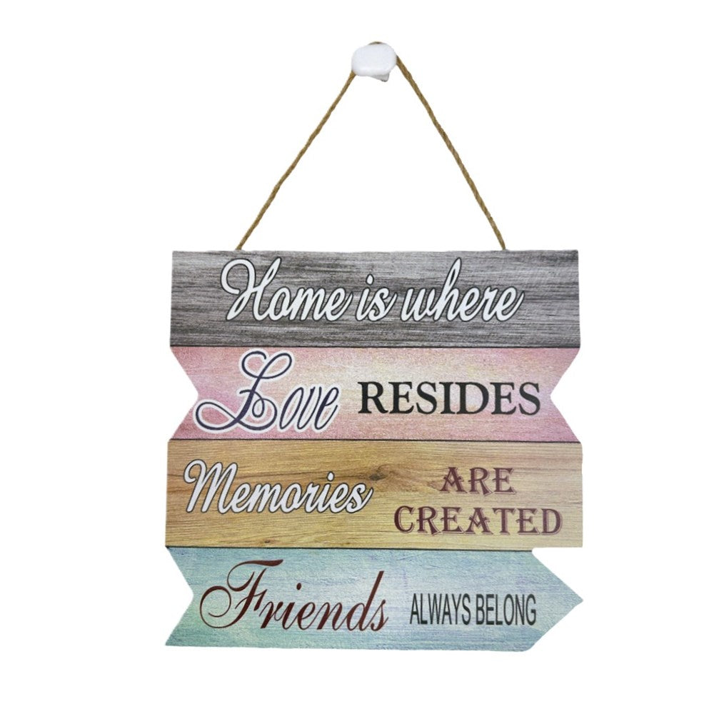 Wood Wall Hanging - Home is Where