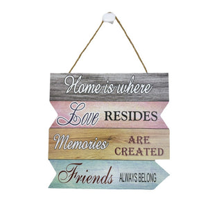 Wood Wall Hanging - Home is Where
