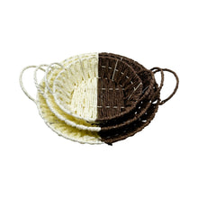 Load image into Gallery viewer, Handmade Paper Thread Basket With Handle- Round (M)
