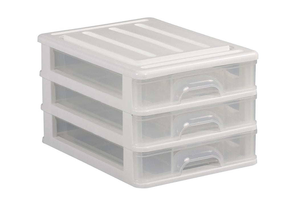 Drawer Set A4 3 Tier - Clear Drawers