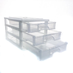 Drawer Set A4 3 Tier - Clear Drawers