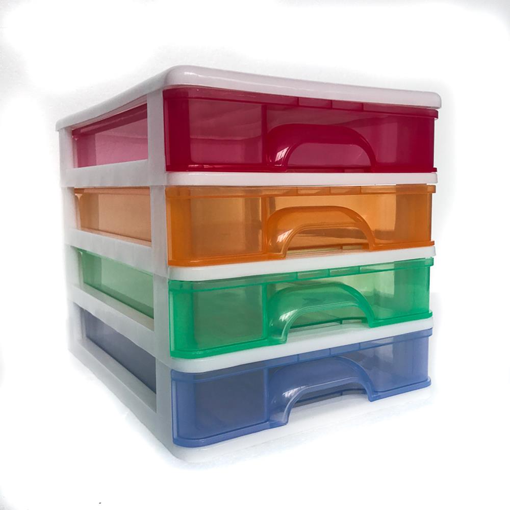 Drawer Set A4 4 Tier - Multi Coloured Drawers