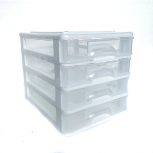 Drawer Set A4 4 Tier - Clear Drawers