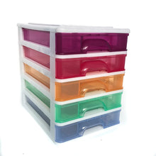 Load image into Gallery viewer, Drawer Set A4 5 Tier - Multi Coloured Drawers
