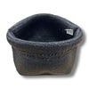 Flax/Seagrass Pot Palm  Basket Black 30cm
