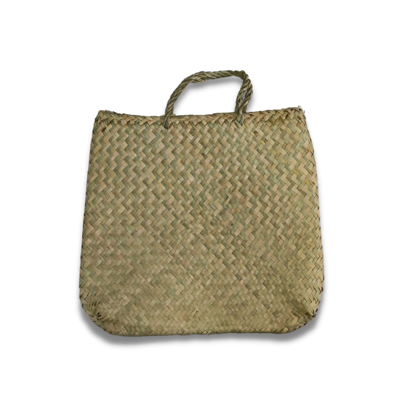 Flax/Seagrass Kete Bag 28x30cm