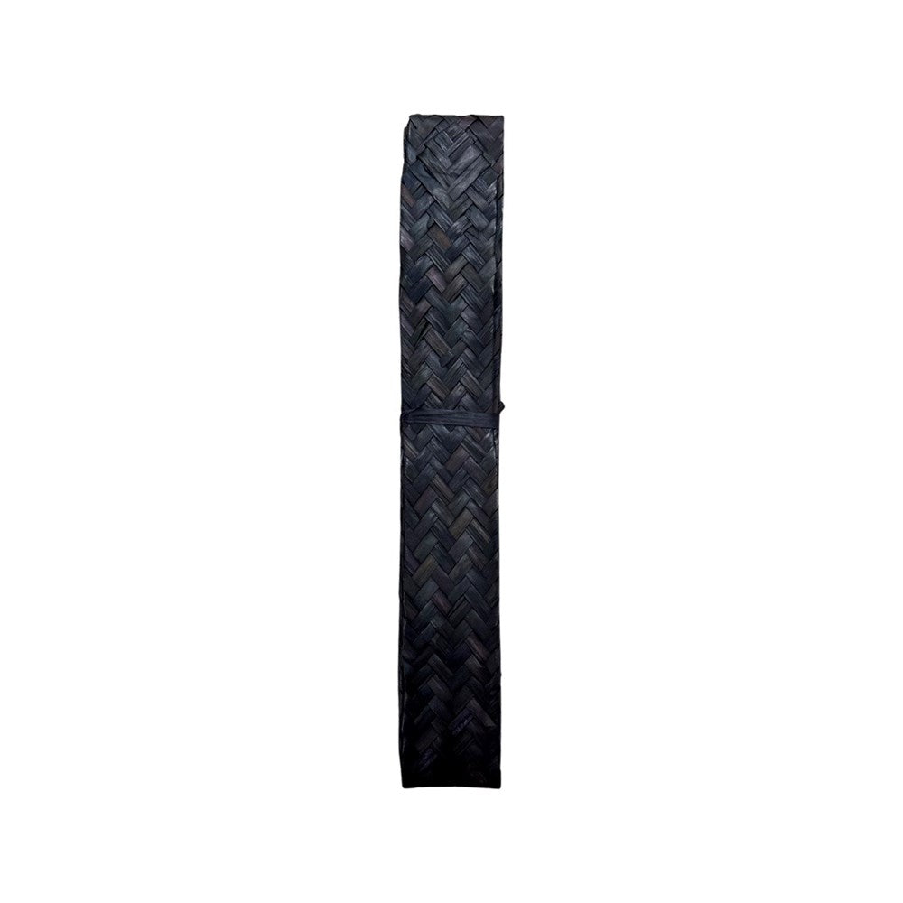 Flax/Seagrass Ribbon L (7.5cmx5M) -Black